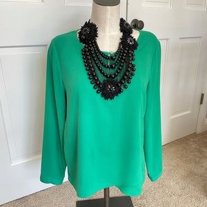 Chico’s woven top + accessory